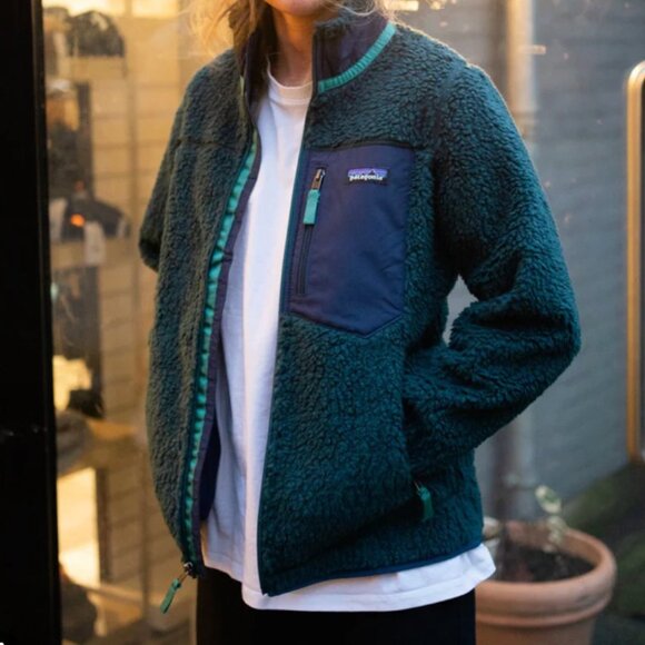 Patagonia 🏕️💅 Women's Classic Retro X Fleece Hooded Jacket Medium Full Zip - Picture 1 of 8